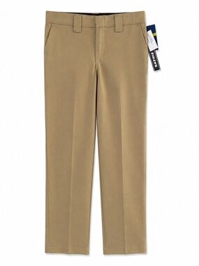 Dickies Boys Flex Slim Fit Khaki Pants Sz 12 NWT Tapered School Uniform